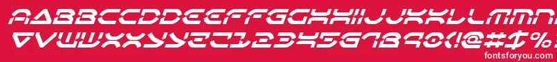 フォントOberondeuxital – 赤い背景に白い文字