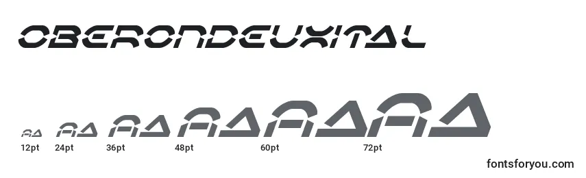 Oberondeuxital Font Sizes