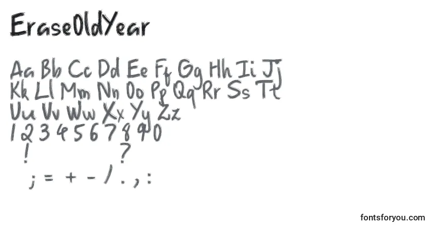 EraseOldYear Font – alphabet, numbers, special characters