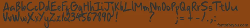 EraseOldYear Font – Black Fonts on Brown Background
