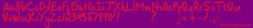 EraseOldYear Font – Red Fonts on Purple Background