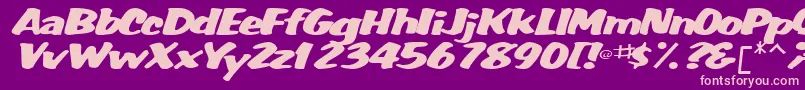 WummerlinscriptsskBolditalic Font – Pink Fonts on Purple Background