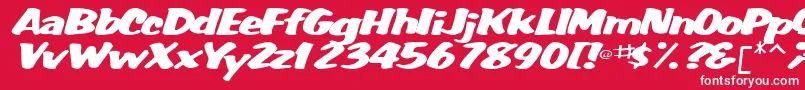 WummerlinscriptsskBolditalic Font – White Fonts on Red Background