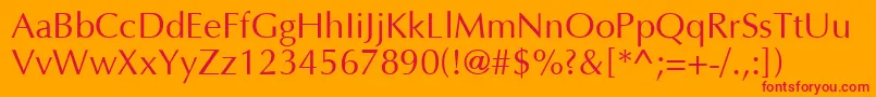 Agor Font – Red Fonts on Orange Background