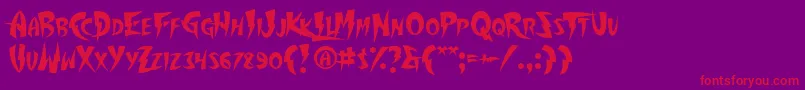 Thundercover Font – Red Fonts on Purple Background