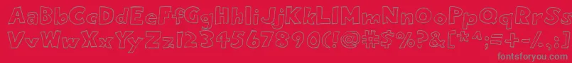 Eightypercentoutline Font – Gray Fonts on Red Background