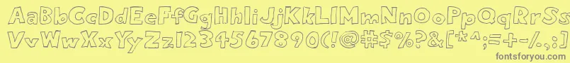 More about Eightypercentoutline Font Eightypercentoutline Font – Gray Fonts on Yellow Background