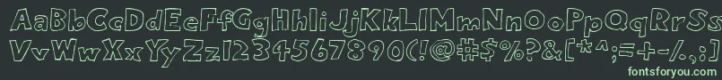 Eightypercentoutline Font – Green Fonts on Black Background