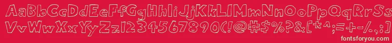 Eightypercentoutline Font – Green Fonts on Red Background