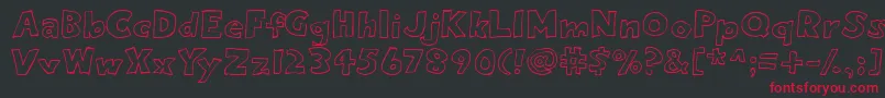 Eightypercentoutline Font – Red Fonts on Black Background