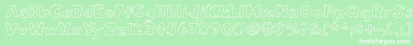 Eightypercentoutline Font – White Fonts on Green Background