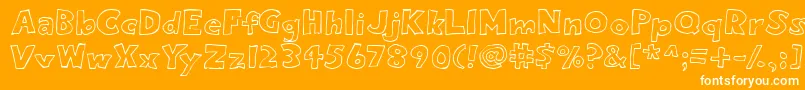 Eightypercentoutline Font – White Fonts on Orange Background