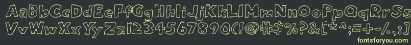Eightypercentoutline Font – Yellow Fonts on Black Background