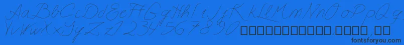 Astralasia Font – Black Fonts on Blue Background