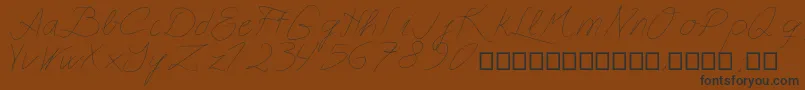 Шрифт Astralasia – чёрные шрифты на коричневом фоне