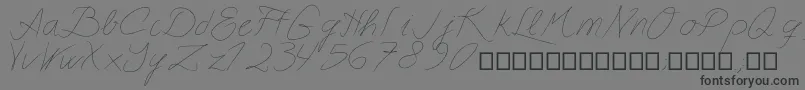 Шрифт Astralasia – чёрные шрифты на сером фоне