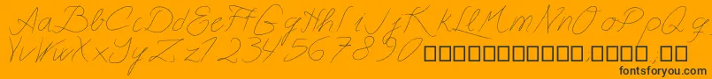 Шрифт Astralasia – чёрные шрифты на оранжевом фоне