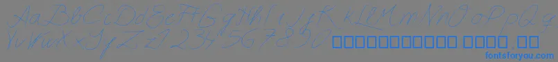 Czcionka Astralasia – niebieskie czcionki na szarym tle