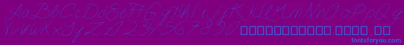 Astralasia-fontti – siniset fontit violetilla taustalla
