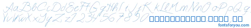 Шрифт Astralasia – синие шрифты на белом фоне