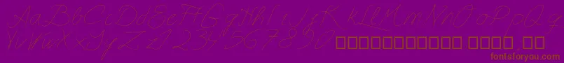 Astralasia Font – Brown Fonts on Purple Background