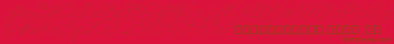 Czcionka Astralasia – brązowe czcionki na czerwonym tle