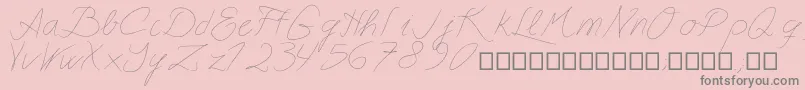 Astralasia-fontti – harmaat kirjasimet vaaleanpunaisella taustalla