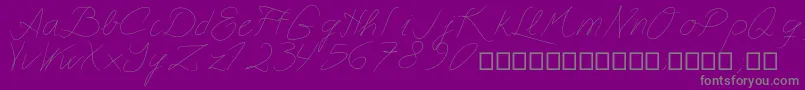 Astralasia-fontti – harmaat kirjasimet violetilla taustalla