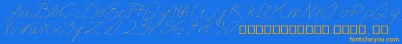 Шрифт Astralasia – оранжевые шрифты на синем фоне