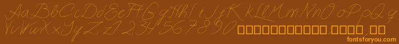 Astralasia Font – Orange Fonts on Brown Background