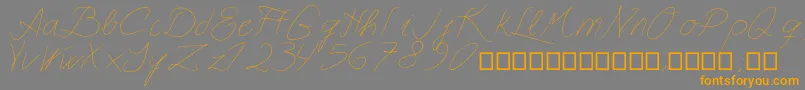 Шрифт Astralasia – оранжевые шрифты на сером фоне