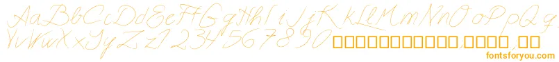 Шрифт Astralasia – оранжевые шрифты на белом фоне