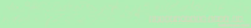 Шрифт Astralasia – розовые шрифты на зелёном фоне
