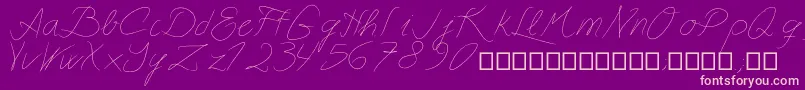 Astralasia-Schriftart – Rosa Schriften auf violettem Hintergrund