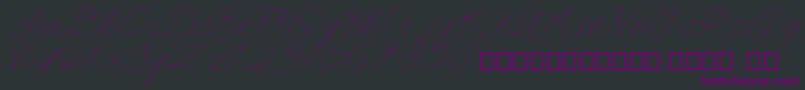 Шрифт Astralasia – фиолетовые шрифты на чёрном фоне