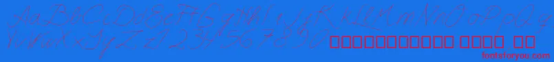 Astralasia-fontti – punaiset fontit sinisellä taustalla
