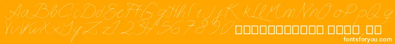Astralasia Font – White Fonts on Orange Background
