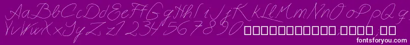 Astralasia-Schriftart – Weiße Schriften auf violettem Hintergrund