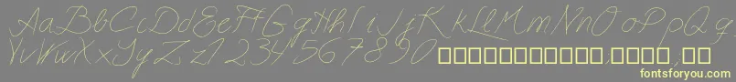 Шрифт Astralasia – жёлтые шрифты на сером фоне