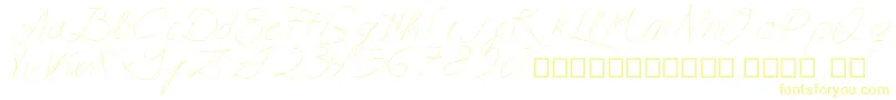 Шрифт Astralasia – жёлтые шрифты на белом фоне