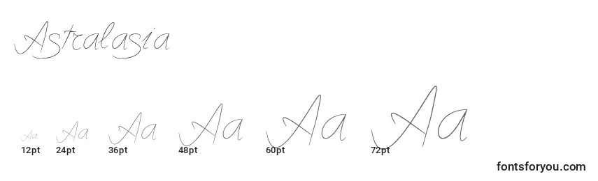 Astralasia (33389) Font Sizes