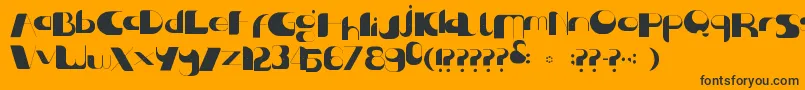 CenterOfGravity Font – Black Fonts on Orange Background