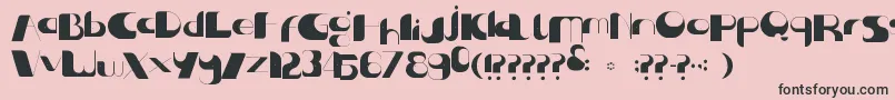 Weitere Informationen zur CenterOfGravity-Schriftart CenterOfGravity-Schriftart – Schwarze Schriften auf rosa Hintergrund