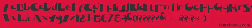 CenterOfGravity Font – Black Fonts on Red Background