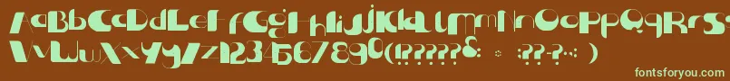 CenterOfGravity Font – Green Fonts on Brown Background