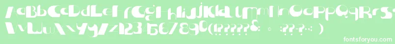 CenterOfGravity Font – White Fonts on Green Background