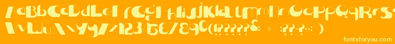 CenterOfGravity Font – Yellow Fonts on Orange Background