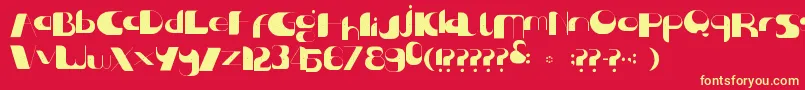 CenterOfGravity Font – Yellow Fonts on Red Background