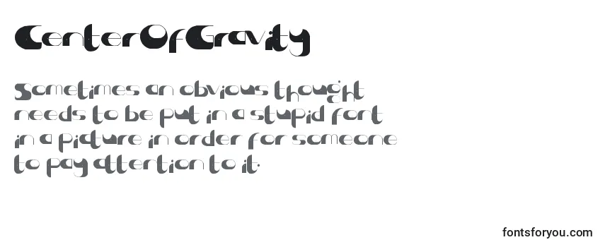 CenterOfGravity-fontti