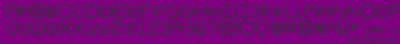 Zirkle Font – Black Fonts on Purple Background